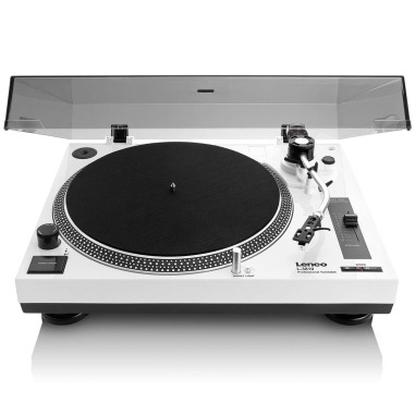 Lenco L-3810WH L-3810 Platine vinyle à entraînement direct avec enregistrement USB