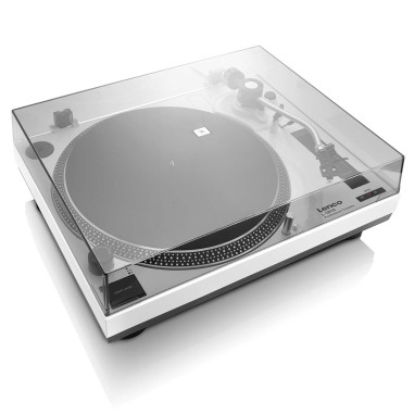 Lenco L-3810WH L-3810 Platine vinyle à entraînement direct avec enregistrement USB
