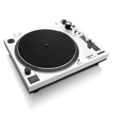 Lenco L-3810WH L-3810 Platine vinyle à entraînement direct avec enregistrement USB