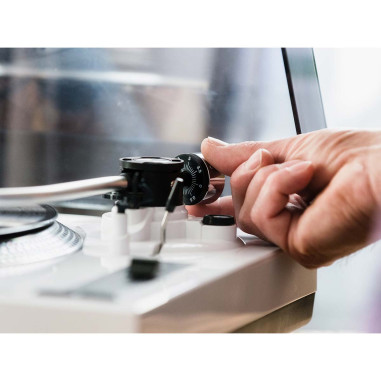 Lenco L-3810WH L-3810 Platine vinyle à entraînement direct avec enregistrement USB