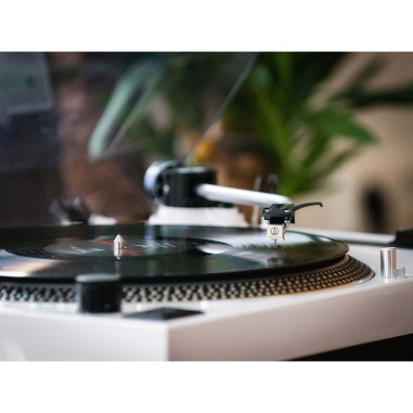 Lenco L-3810WH L-3810 Platine vinyle à entraînement direct avec enregistrement USB