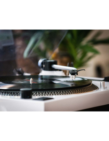 Lenco L-3810WH L-3810 Platine vinyle à entraînement direct avec enregistrement USB
