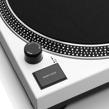 Lenco L-3810WH L-3810 Platine vinyle à entraînement direct avec enregistrement USB