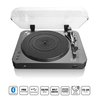 Lenco LBT-120BK Lecteur de disques avec encodage direct et Bluetooth® Noir