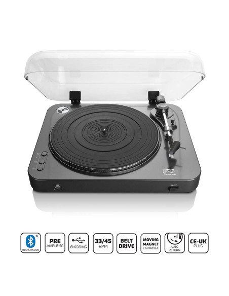Lenco LBT-120BK Lecteur de disques avec encodage direct et Bluetooth® Noir