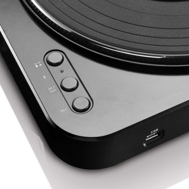 Lenco LBT-120BK Lecteur de disques avec encodage direct et Bluetooth® Noir