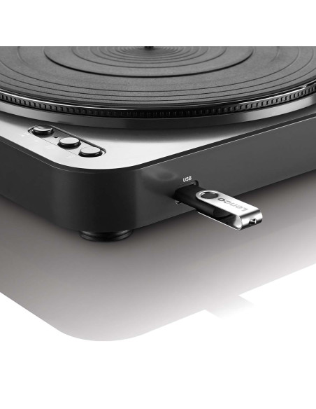 Lenco LBT-120BK Lecteur de disques avec encodage direct et Bluetooth® Noir