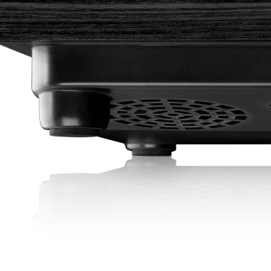 Lenco LS-10BK Platine en bois avec haut-parleurs intégrés noir