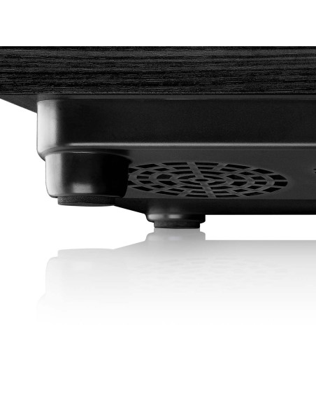 Lenco LS-10BK Platine en bois avec haut-parleurs intégrés noir