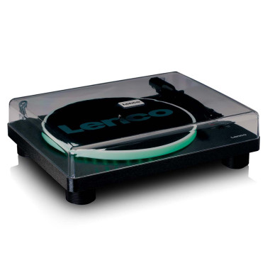Lenco LS-50LEDBK Lecteur de disques avec haut-parleurs et lumières pour l'encodage PC
