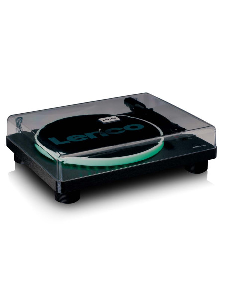 Lenco LS-50LEDBK Lecteur de disques avec haut-parleurs et lumières pour l'encodage PC