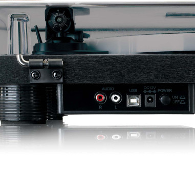 Lenco LS-50LEDBK Lecteur de disques avec haut-parleurs et lumières pour l'encodage PC