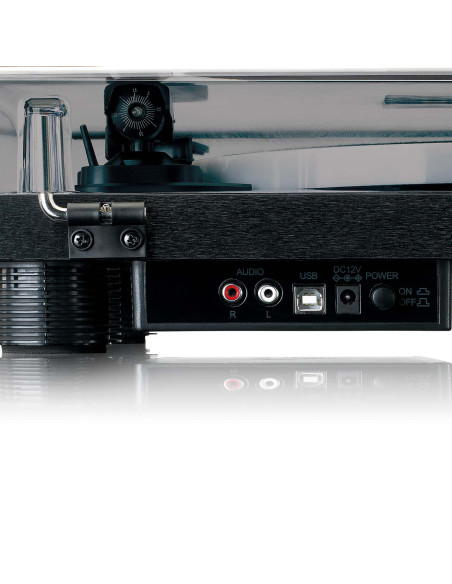 Lenco LS-50LEDBK Lecteur de disques avec haut-parleurs et lumières pour l'encodage PC
