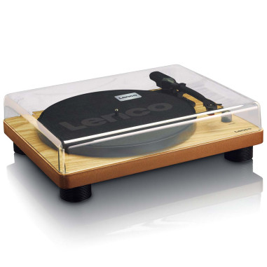 Lenco LS-50WD LS-50WD Platine vinyle avec haut-parleurs intégrés USB Encoding Wood