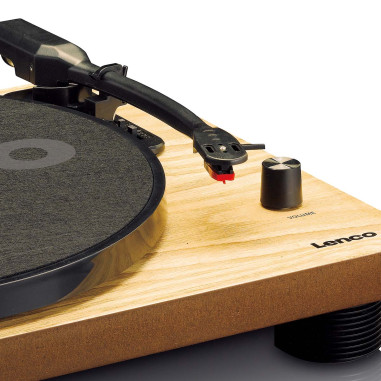 Lenco LS-50WD LS-50WD Platine vinyle avec haut-parleurs intégrés USB Encoding Wood