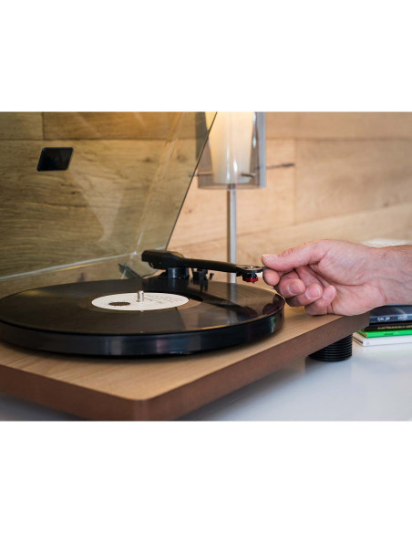 Lenco LS-50WD LS-50WD Platine vinyle avec haut-parleurs intégrés USB Encoding Wood