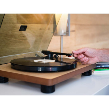 Lenco LS-50WD LS-50WD Platine vinyle avec haut-parleurs intégrés USB Encoding Wood