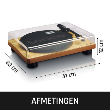Lenco LS-50WD LS-50WD Platine vinyle avec haut-parleurs intégrés USB Encoding Wood