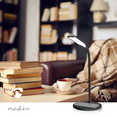 Nedis LTLGQ4M2BK Lampe LED avec chargeur sans fil