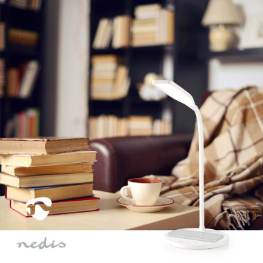 Nedis LTLGQ4M2WT Lampe LED avec chargeur sans fil