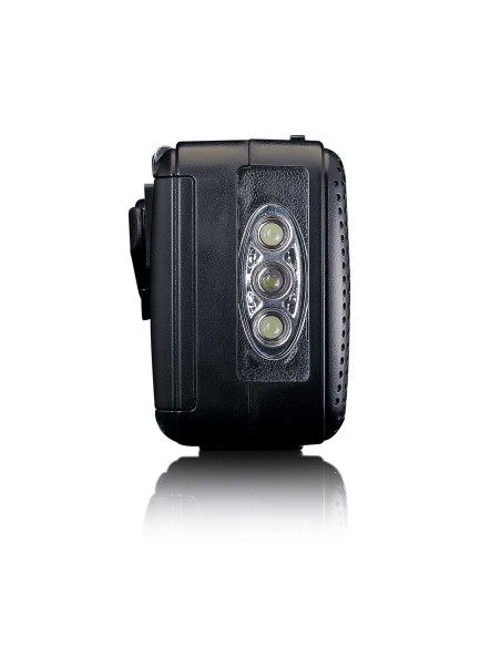 Lenco MCR-113BK Lampe de poche radio d'urgence portative à remontoir et banque d'alimentation en un seul appareil Noir