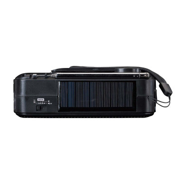 Lenco MCR-113BK Lampe de poche radio d'urgence portative à remontoir et banque d'alimentation en un seul appareil Noir