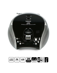 Lenco SCD-24 BL/SI Radio FM stéréo portable avec lecteur CD Noir/argent 2