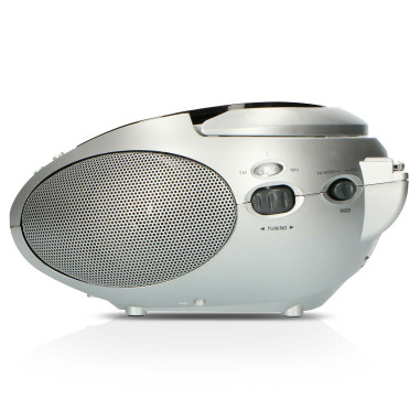 Lenco SCD-24 BL/SI Radio FM stéréo portable avec lecteur CD Noir/argent