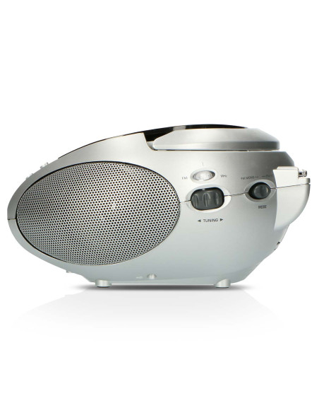 Lenco SCD-24 BL/SI Radio FM stéréo portable avec lecteur CD Noir/argent