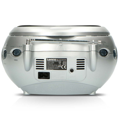 Lenco SCD-24 BL/SI Radio FM stéréo portable avec lecteur CD Noir/argent