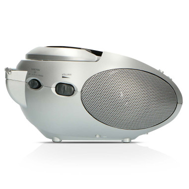Lenco SCD-24 BL/SI Radio FM stéréo portable avec lecteur CD Noir/argent