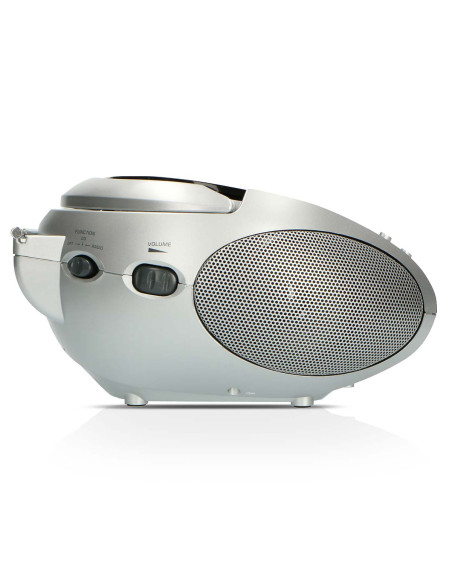 Lenco SCD-24 BL/SI Radio FM stéréo portable avec lecteur CD Noir/argent