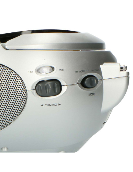 Lenco SCD-24 BL/SI Radio FM stéréo portable avec lecteur CD Noir/argent