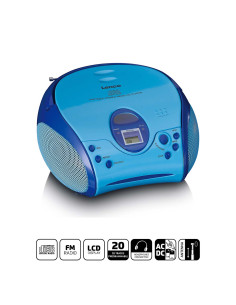 Lenco SCD-24BU KIDS Boombox avec lecteur CD. radio FM et autocollants Bleu 2