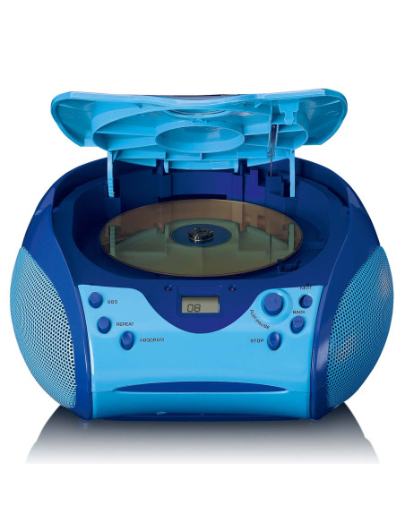 Lenco SCD-24BU KIDS Boombox avec lecteur CD. radio FM et autocollants Bleu