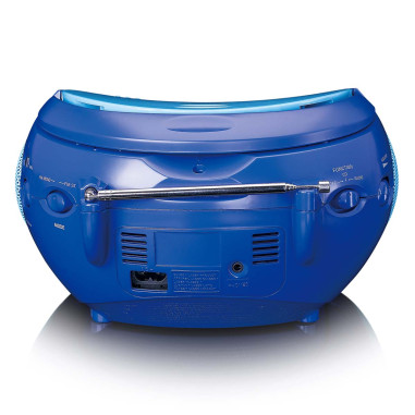 Lenco SCD-24BU KIDS Boombox avec lecteur CD. radio FM et autocollants Bleu