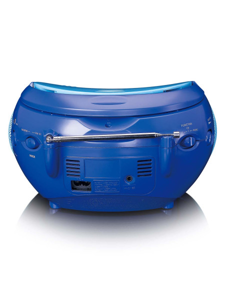 Lenco SCD-24BU KIDS Boombox avec lecteur CD. radio FM et autocollants Bleu