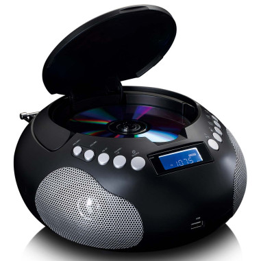 Lenco SCD-331BK Radio portable CD/MP3 avec USB et Bluetooth Noir