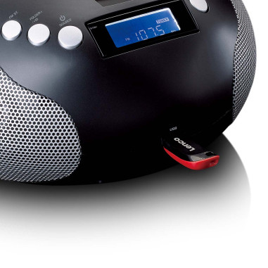 Lenco SCD-331BK Radio portable CD/MP3 avec USB et Bluetooth Noir