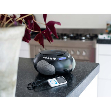 Lenco SCD-331BK Radio portable CD/MP3 avec USB et Bluetooth Noir