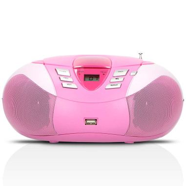 Lenco SCD-37 USBPINK SCD-37 USB Pink Portable FM Radio CD and USB player Pink