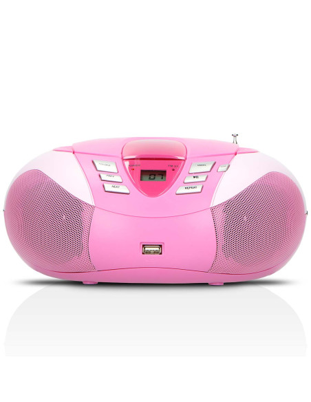 Lenco SCD-37 USBPINK SCD-37 USB Pink Portable FM Radio CD and USB player Pink
