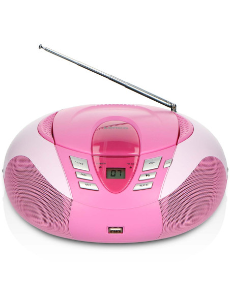 Lenco SCD-37 USBPINK SCD-37 USB Pink Portable FM Radio CD and USB player Pink