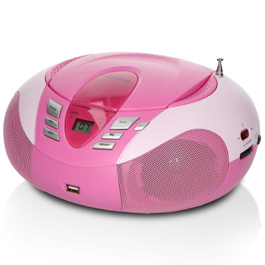 Lenco SCD-37 USBPINK SCD-37 USB Pink Portable FM Radio CD and USB player Pink
