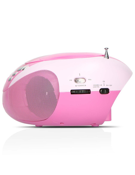 Lenco SCD-37 USBPINK SCD-37 USB Pink Portable FM Radio CD and USB player Pink