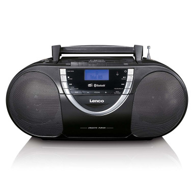 Lenco SCD-6900BK Radio portable DAB+ et FM avec cassette CD et Bluetooth Noir