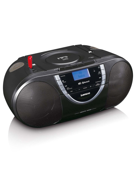 Lenco SCD-6900BK Radio portable DAB+ et FM avec cassette CD et Bluetooth Noir