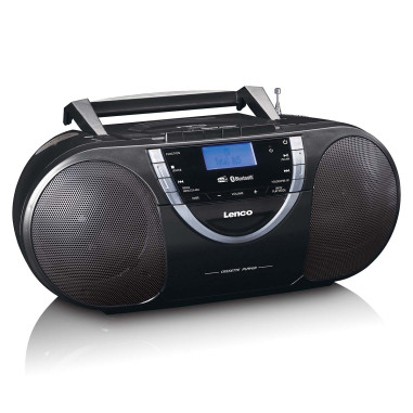 Lenco SCD-6900BK Radio portable DAB+ et FM avec cassette CD et Bluetooth Noir