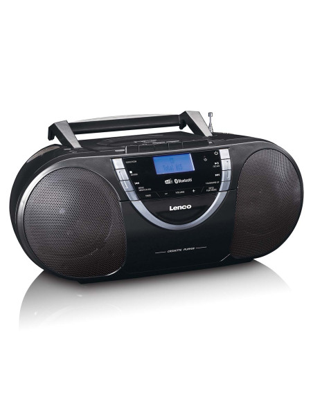 Lenco SCD-6900BK Radio portable DAB+ et FM avec cassette CD et Bluetooth Noir
