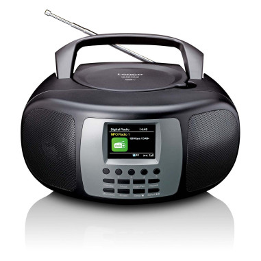 Lenco SCD-860BK Radio portable DAB+/FM avec lecteur CD Bluetooth® et grand écran couleur LCD Noir